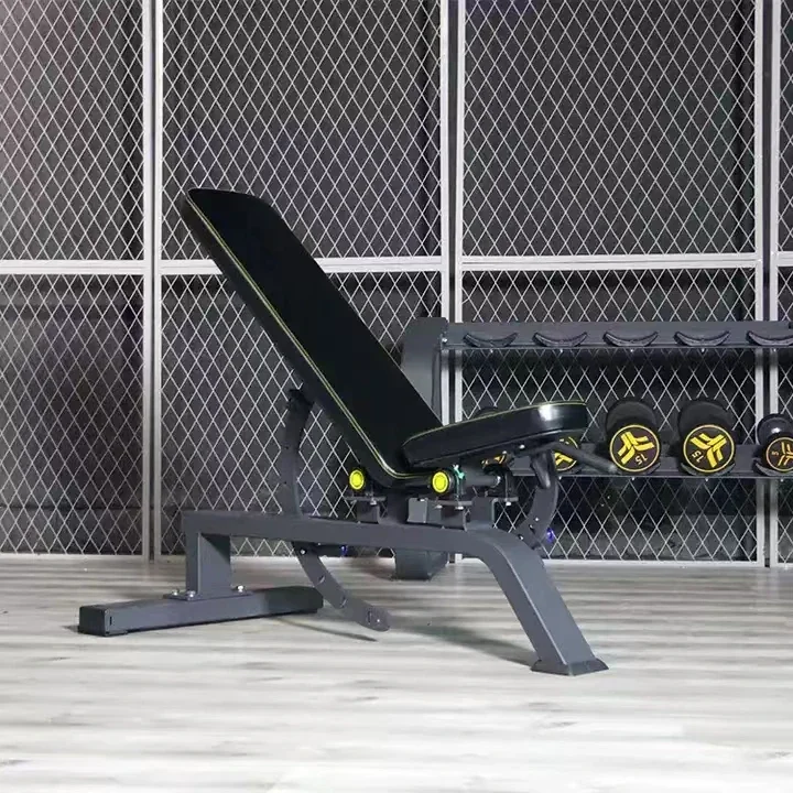 Equipamento de exercício Multi Gym Bancos comerciais e rack Banco de peso ajustável para venda, prensa de banco ajustável