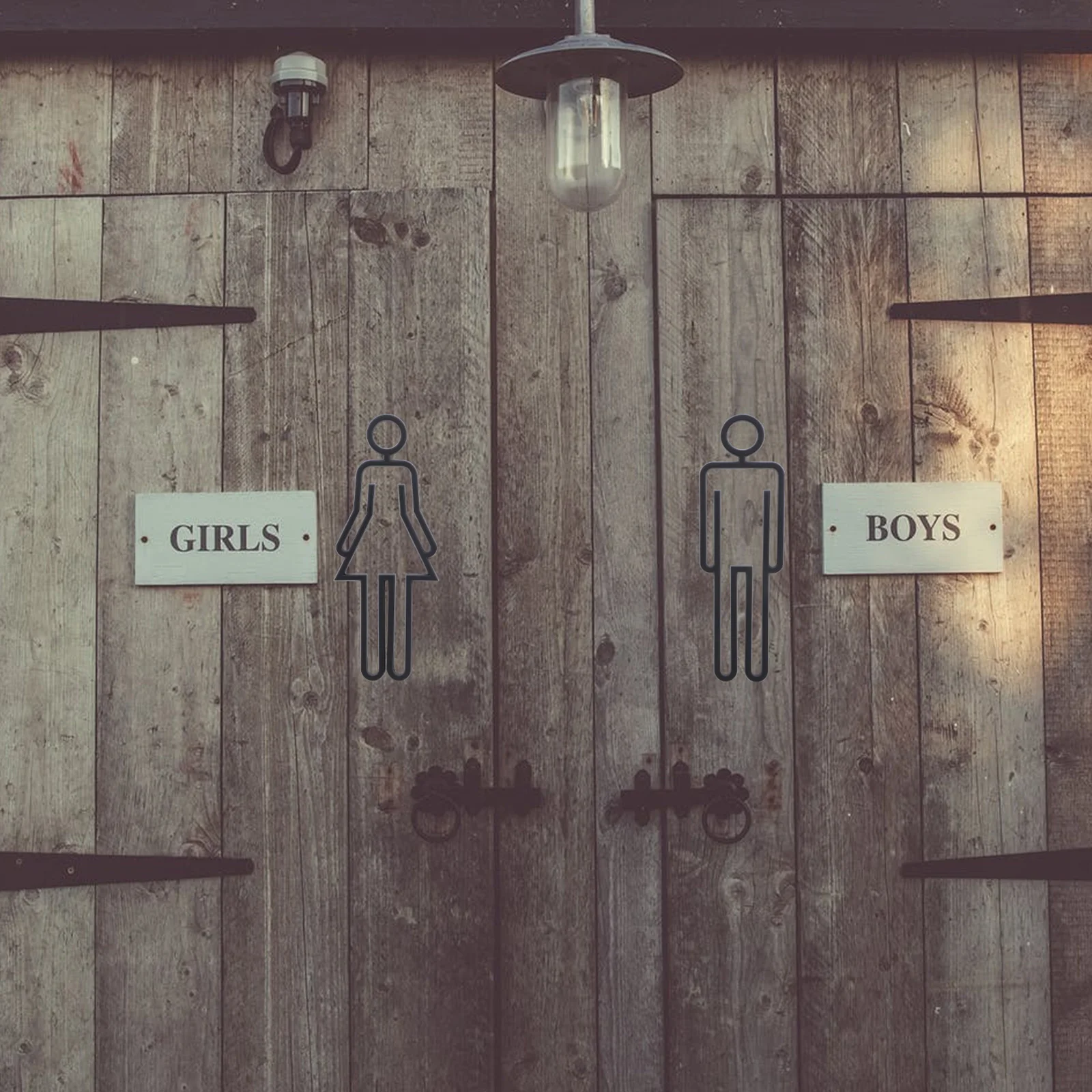 

Toilet Sign Women Men Restroom Identification Plate Black White Bathroom Decor Signs Easy Use Durability Chic Design Washroom