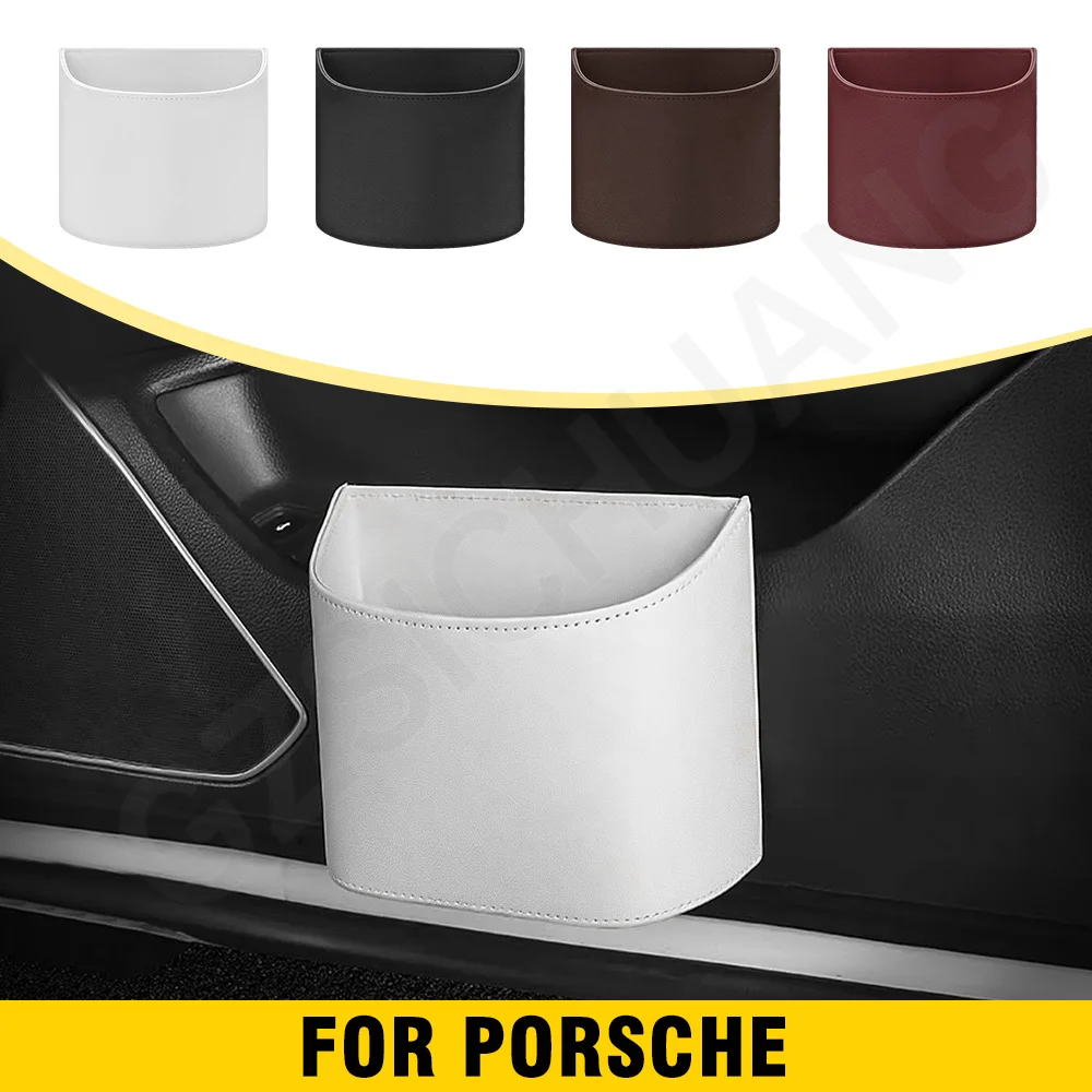 

Car Trash Can Car Suspension Waterproof Garbage Bin For Porsche Panamera 970 971 911 918 987 997 992 991 GT3 Car Accessories