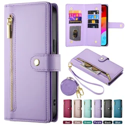 Multi 9-Card Zipper Leather Wallet Case for OPPO A80 A79 A78 A58 A57 A40 A60 A77 A54 A53S A16 A54S A57S A77S A 80 78 4G 5G Funda