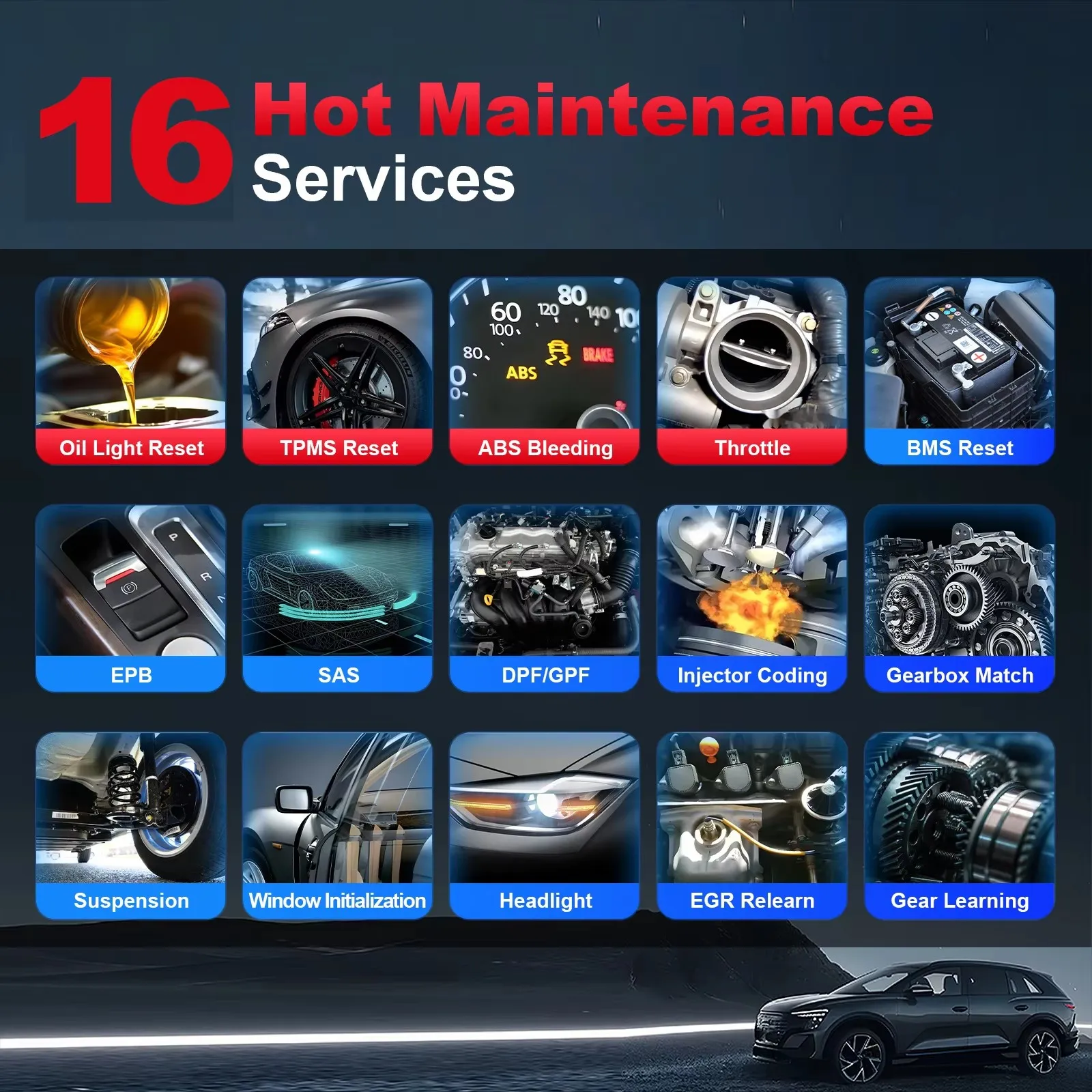 XTOOL D5S Auto OBD2 Scanner Getriebe ABS EPB Airbag Motor 5-System Auto-Diagnosegerät FCA CAN FD OBD OBDII Scanner Lebenslange Kostenlose Updates 16+ Reset-Funktionen Verbessertes D5 Code-Lesegerät – Bild 5