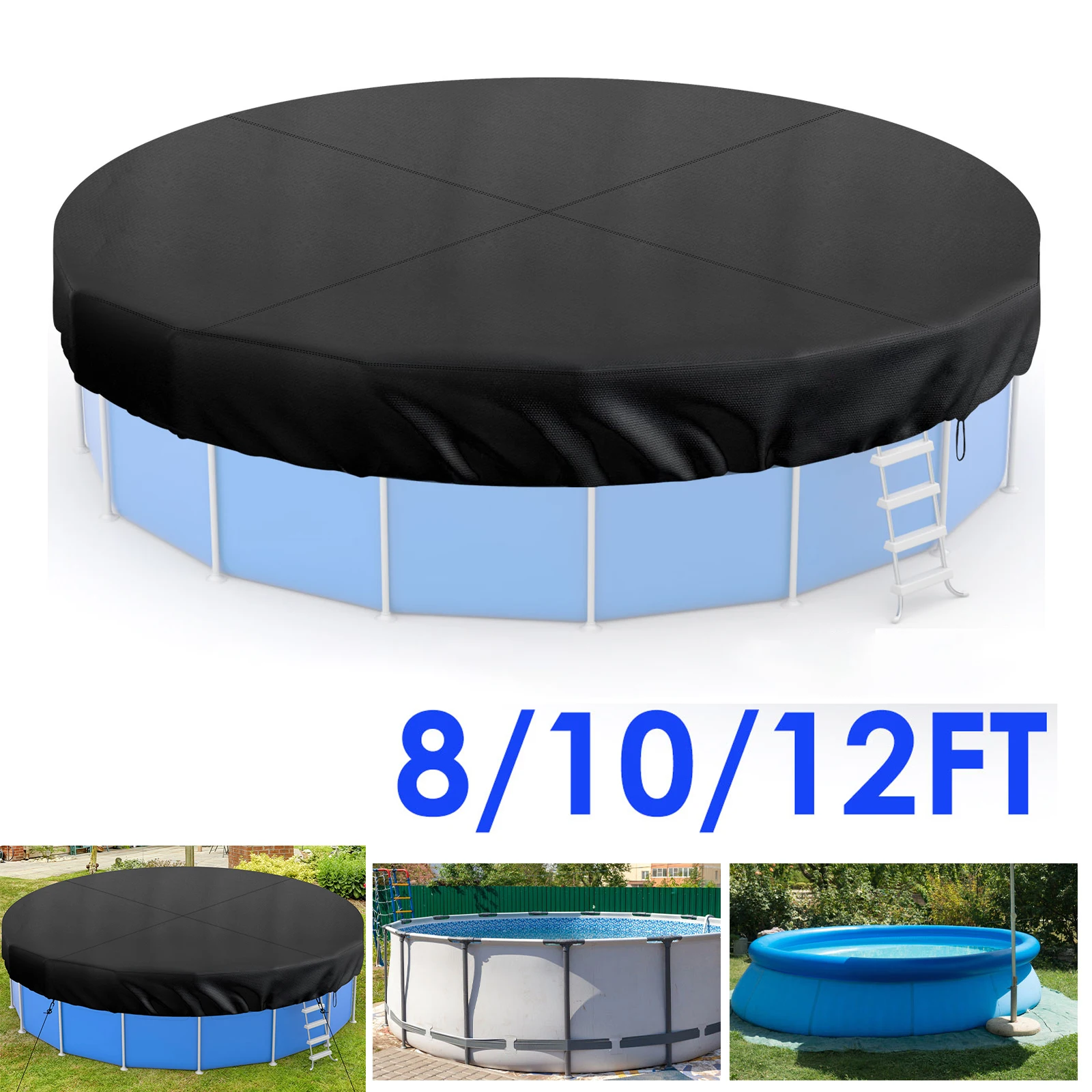 

Крышка для бассейна, круглая, уличная, пылезащитная, для надземных бассейнов, крышка для гидромассажной ванны, сверхмощная защита, аксессуары для бассейна