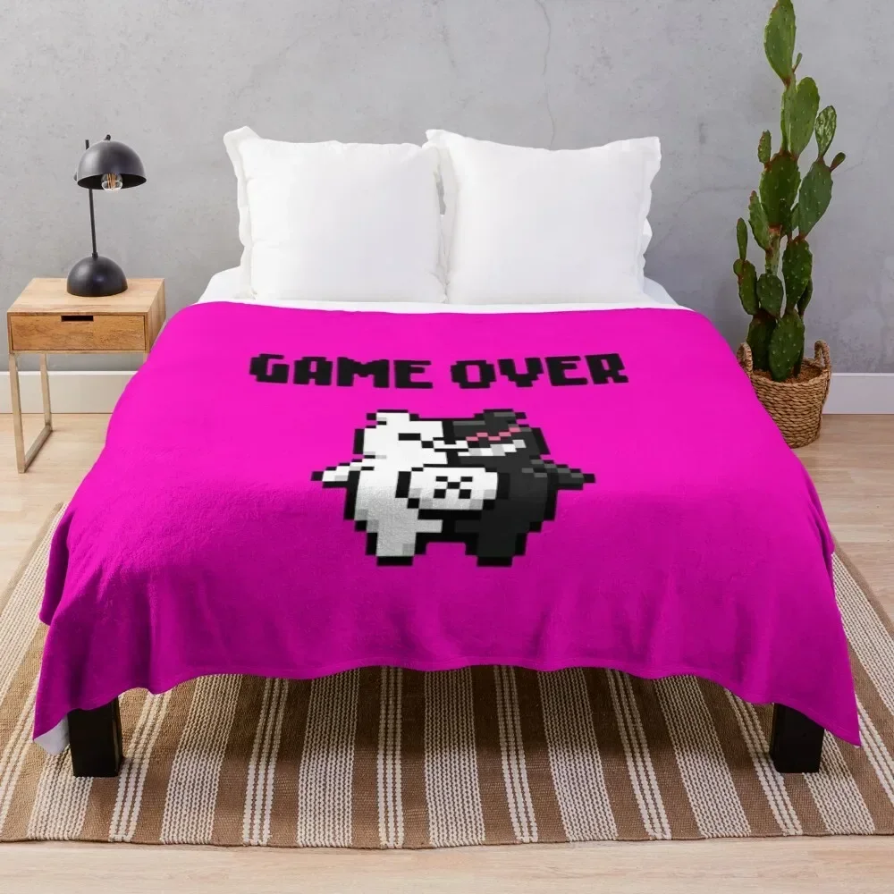 Game Over - Monokuma Throw Blanket Camping Thermals For Travel Extra Large Throw Softest Blankets