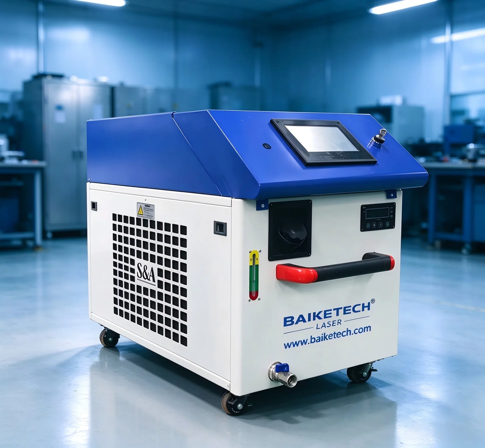 Compact Handheld Fiber Laser Metal Welding Tool, Flexible Manual Laser Joining Machine for Steel Material Workshop Production