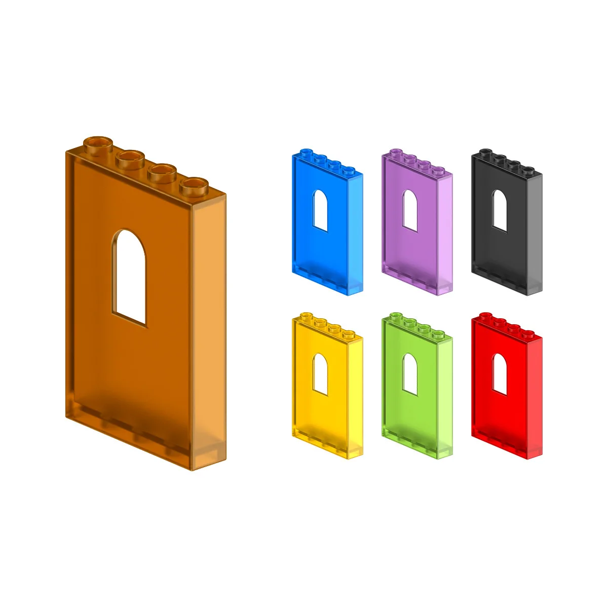 Small Particle Building Blocks Assembled 1x4x5 Wall with Window Parts Wholesale 2030 Compatible with Lego 60808
