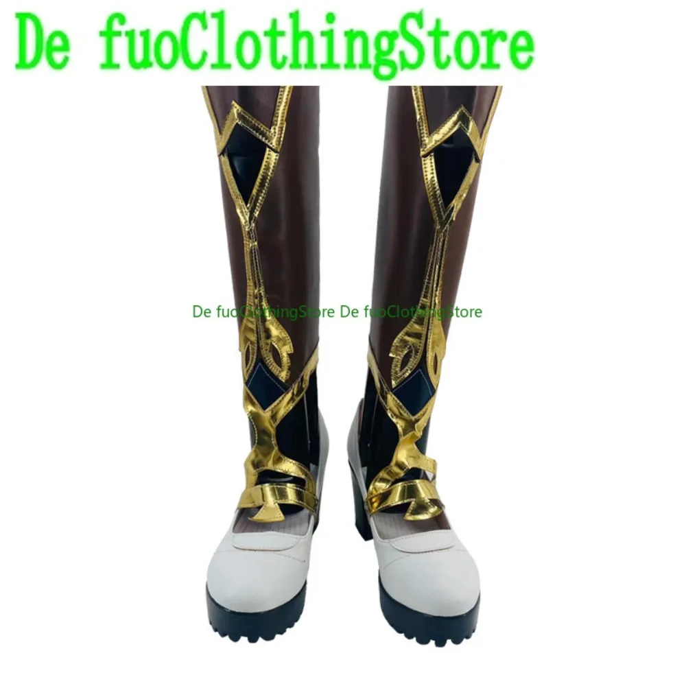 أحذية جينشين إمباكت كافيه التأثيرية أحذية لعب الأدوار وأحذية حفلات الهالوين ملابس ديفو #3