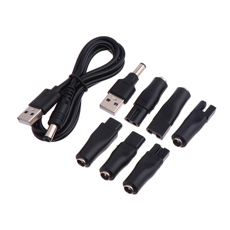 【1/6/7/8PCS Replacement Power Cord 5V Charger USB Adapter For All Kinds Of Electric Hair Clippers Beard Trimmers Shavers】