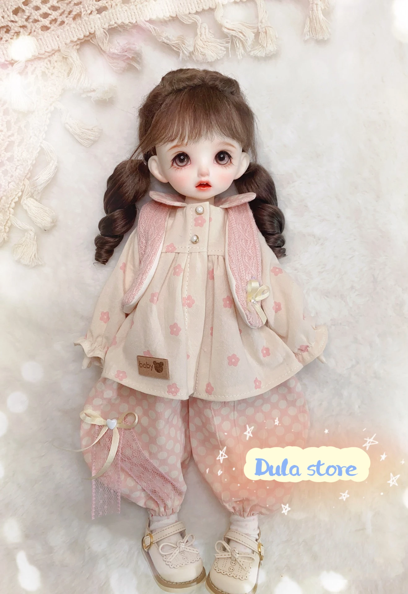 (الخزون النهائي) دولا ملابس دمى فستان الوردي زهرة تنورة بنطلون Azone Licca ICY JerryB 1/6 Bjd إكسسوارات دمي