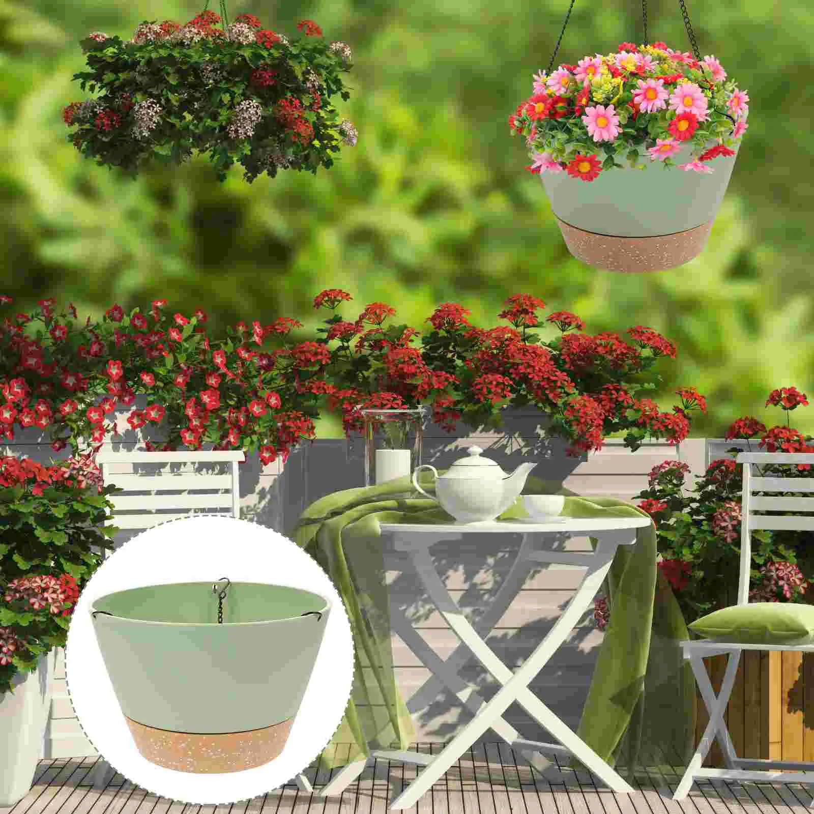 Hanging Orchid Flower Pot Plastic Planter Chlorophytum Flowerpot Multi-purpose Container Balcony