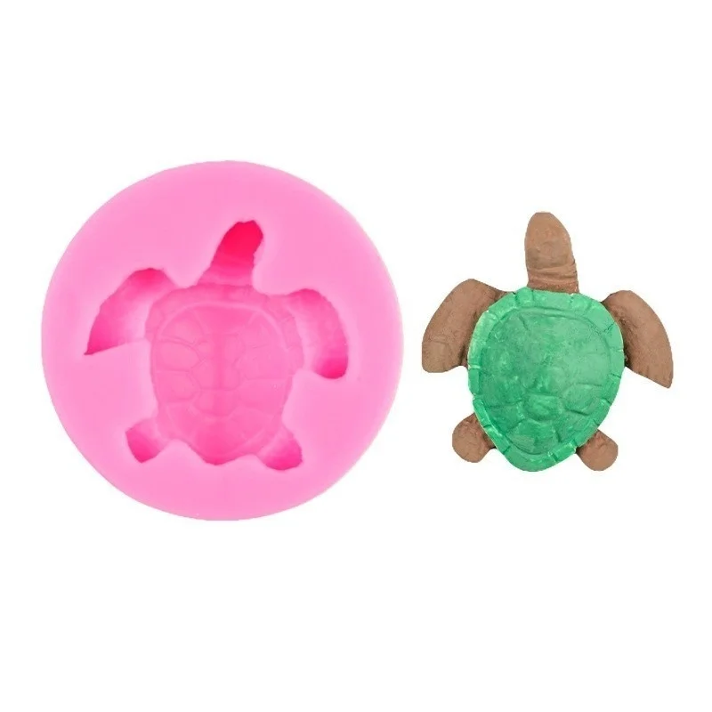 3-PCS DIY Handmade Sea Turtle Silicone Fondant Mold For Chocolate Sugarcraft Cake Decoration Kitchen Home Baking Accessory Tool