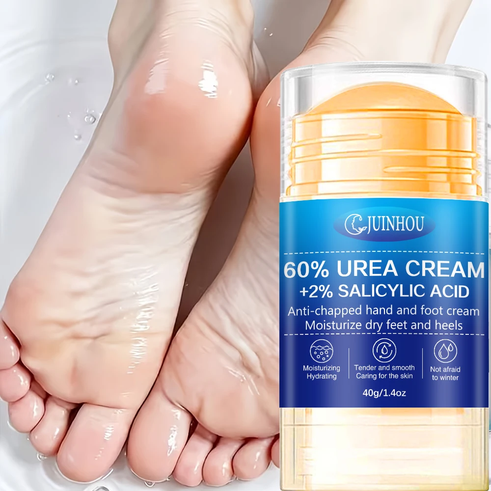 JUINHOU 40g Foot Stick 60% Urea 2% Salicylic Acid Exfoliation And Calluses Callus Portable Dry Crack Heel Repair Pedicure Care