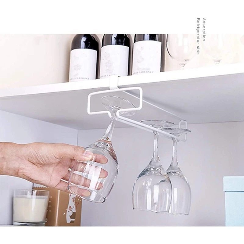 Porte-verre à vin-sous armoire, supports à verres à double nucléoStemware, verre à vin face T1, évaluation du stockage des verres à vin