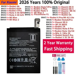 Original For Xiaomi Redmi Note Max Mi 2 3 3X 3S 4 4A 4C 4X Mix 5 5A 5X 5S 6 6A 6X 7 7A 8 9 Pocophone F1 Lite Plus Pro Battery