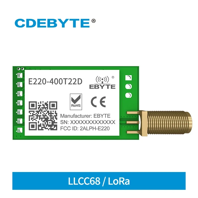 

433MHz LLCC68 LoRa Wireless RF Module 22dBm Long Range 5km CDEBYTE E220-400T22D SMA-K UART RSSI Transmitter Receiver SEMTECH