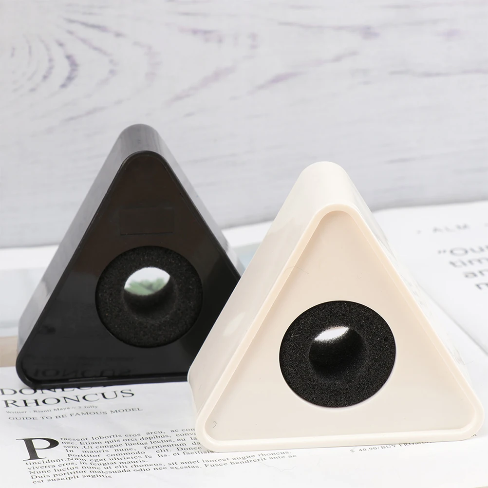 

4Pcs Microphone Station Logo Accessories Triangular Flag ABS Material Black White Colors Suitable for Professional Interview Use