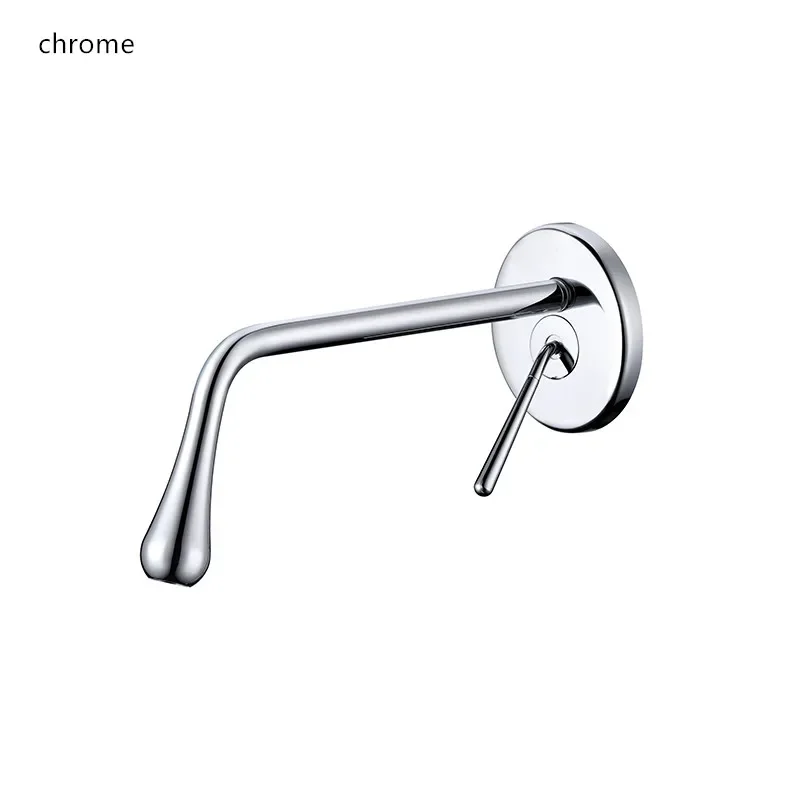 

Wall mounted Basin Faucet hot and cold in-wall bathroom sink faucet basin mixer taps rose gold /black single lever Tap