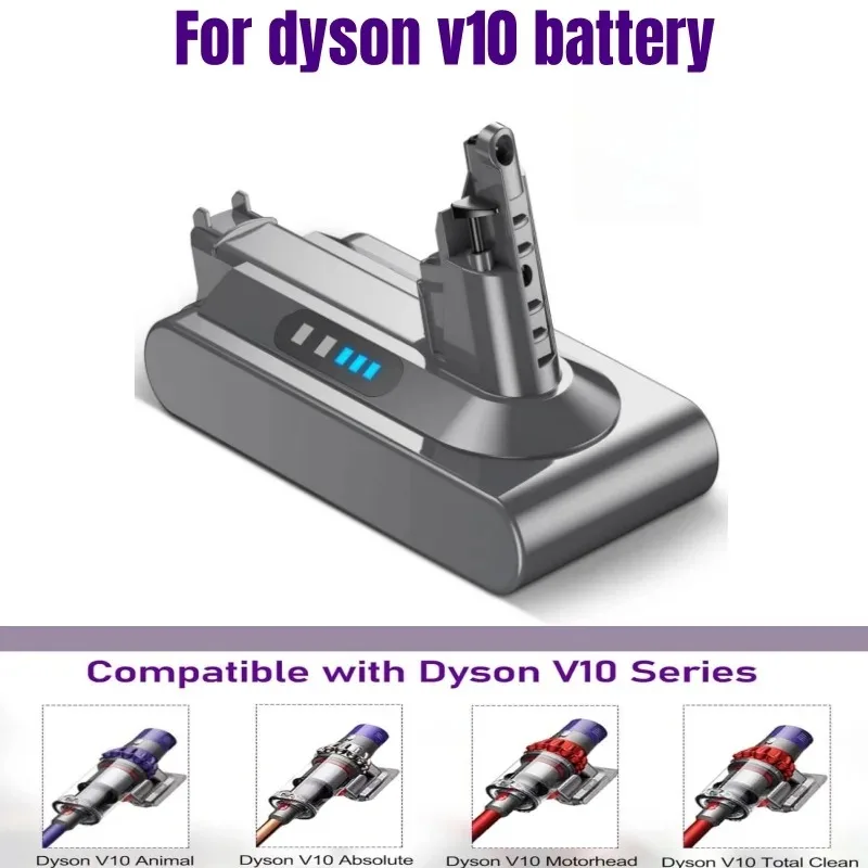 For Dyson V10 Battery V10 Animal Absolute Fluffy Cordless Vacuum Cleaner Replacement 25.2V 6000mAh-10500mAh DYSON V10 Batterie