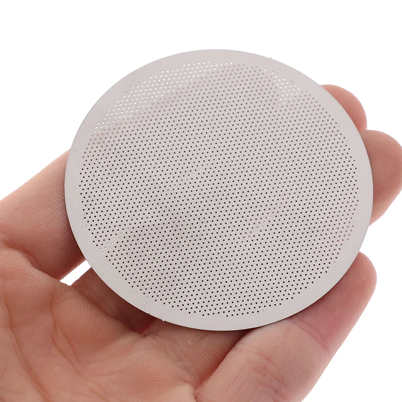 Disc Ultra Thin Filter Stainless Steel Etching Mesh Coffee Filter For Home Coffee Maker Kitchen Coffee Accessories