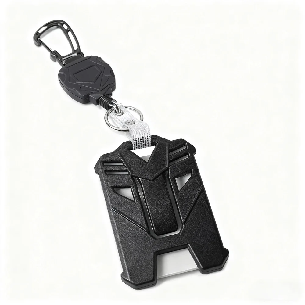 شارة بكرة كليب بطاقة الائتمان حلقة تسلق المفاتيح حافلة غطاء بطاقة حافظة قابل للسحب بكرة شارة الثقيلة حامل الهوية أدوات متعددة #6