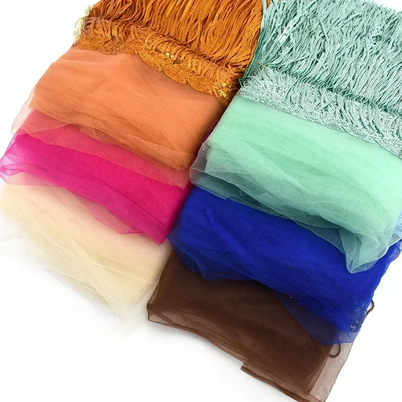 10Yard Pvc Sewing Fringe Trim Wide Gold Sequins Lace Tassel Fringe Trim for Diy Craft Clothing Garment Curtain Accessories