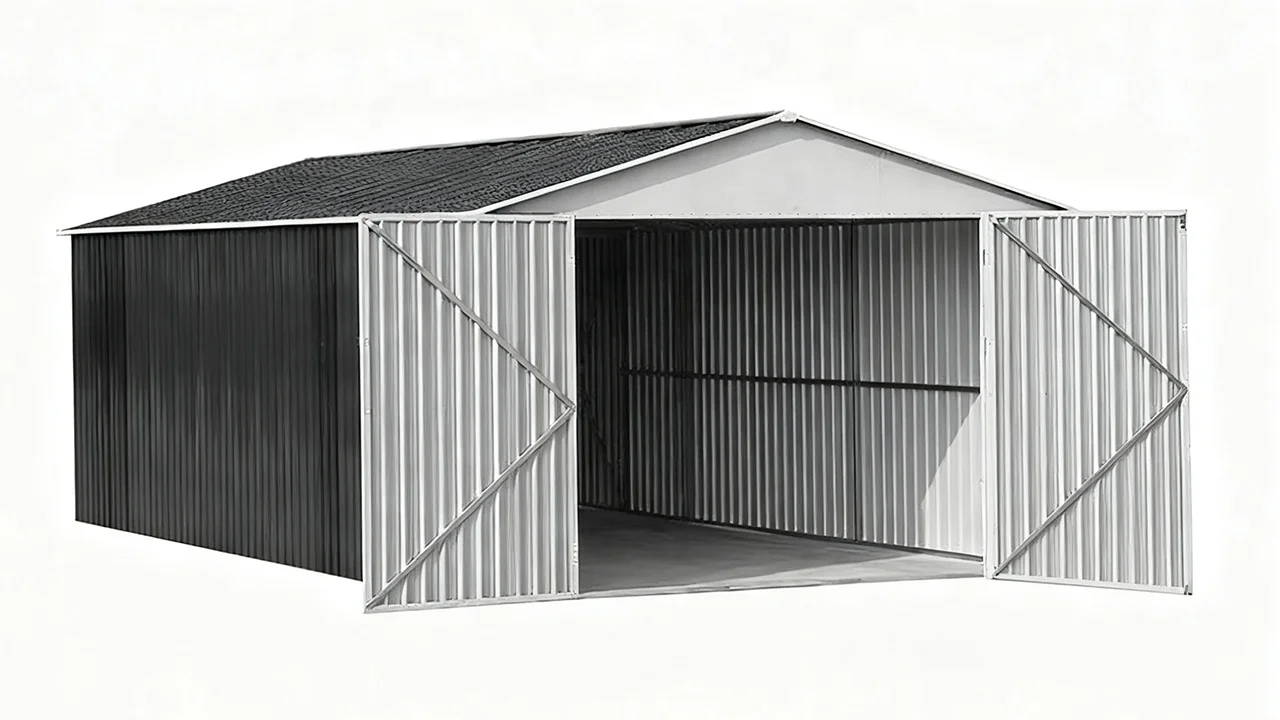 Prefabricated Car Garage Patio Lawn Backyard Outdoor 10x12 Storage Tool Shed