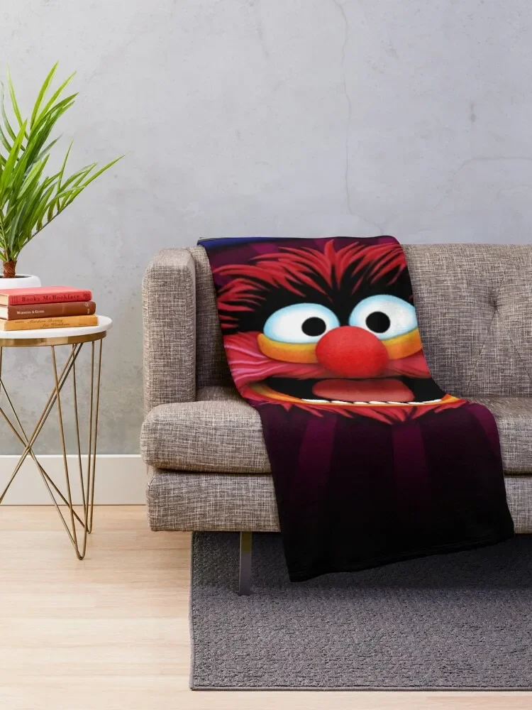 Muppet Animal Wearing Headphone Throw Blanket Custom Blankets