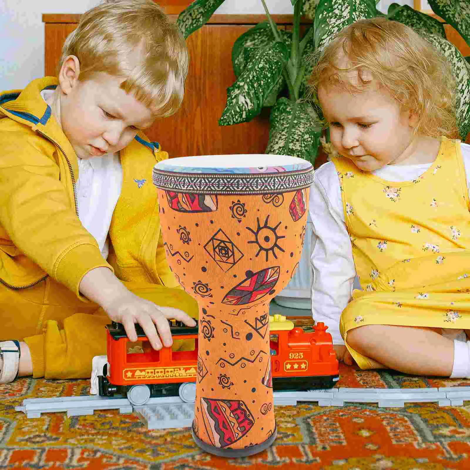 

African Hand Percussion Mini Djembe Drum Musical Instrument for Beginner Tambourine Pvc