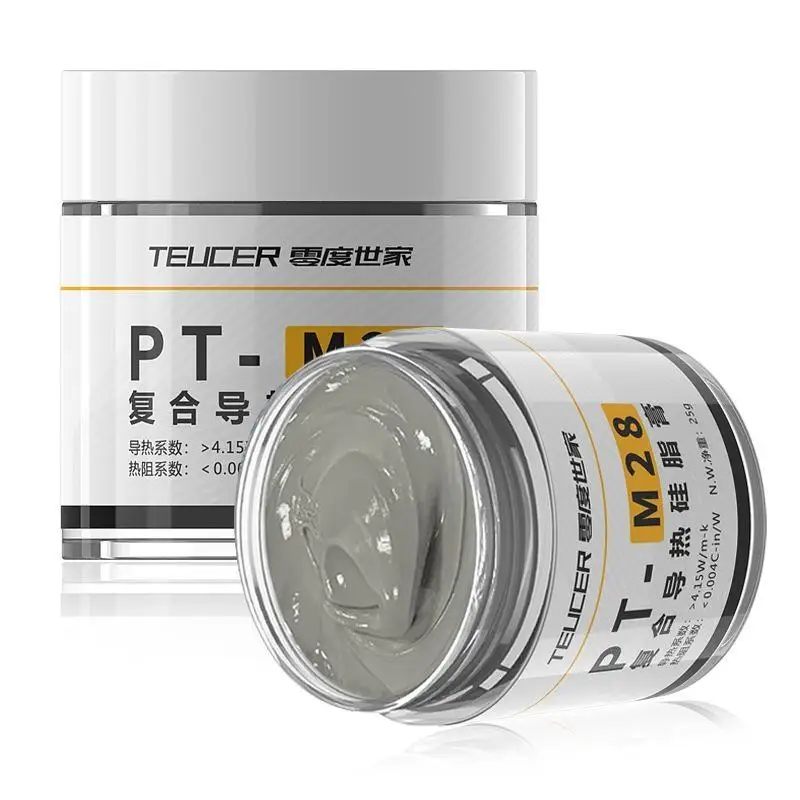 @*PT-M28 High Thermal Conductivity Silicone Grease Non-corrosive Easy to Apply for CPU Graphics Card Radiator Heat Transfer