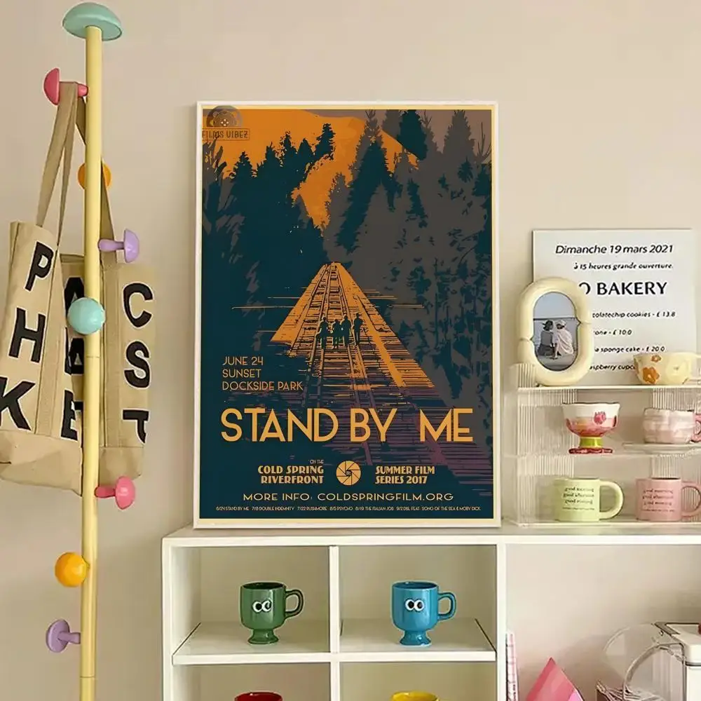 قصة الدراما الكلاسيكية فيلم S-Stand By Me-MT ملصق قماش HD ملصق جدار الفن الداخلي المدخل ديكور المنزل عطلة
