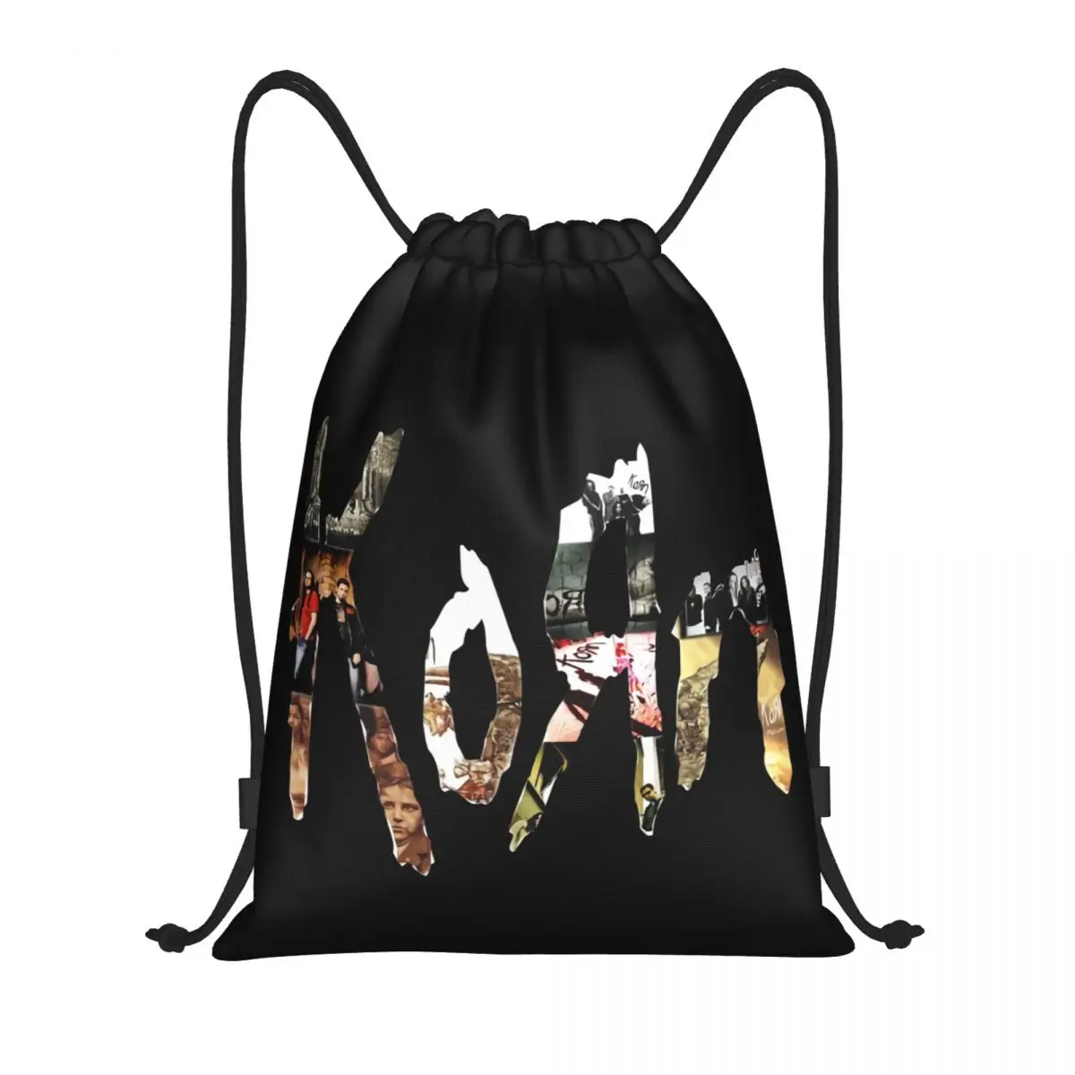 

Изготовленная на заказ хэви-метал музыкальная группа Korns сумка на шнурке для женщин и мужчин портативный спортивный рюкзак для спортзала, рюкзаки для покупок