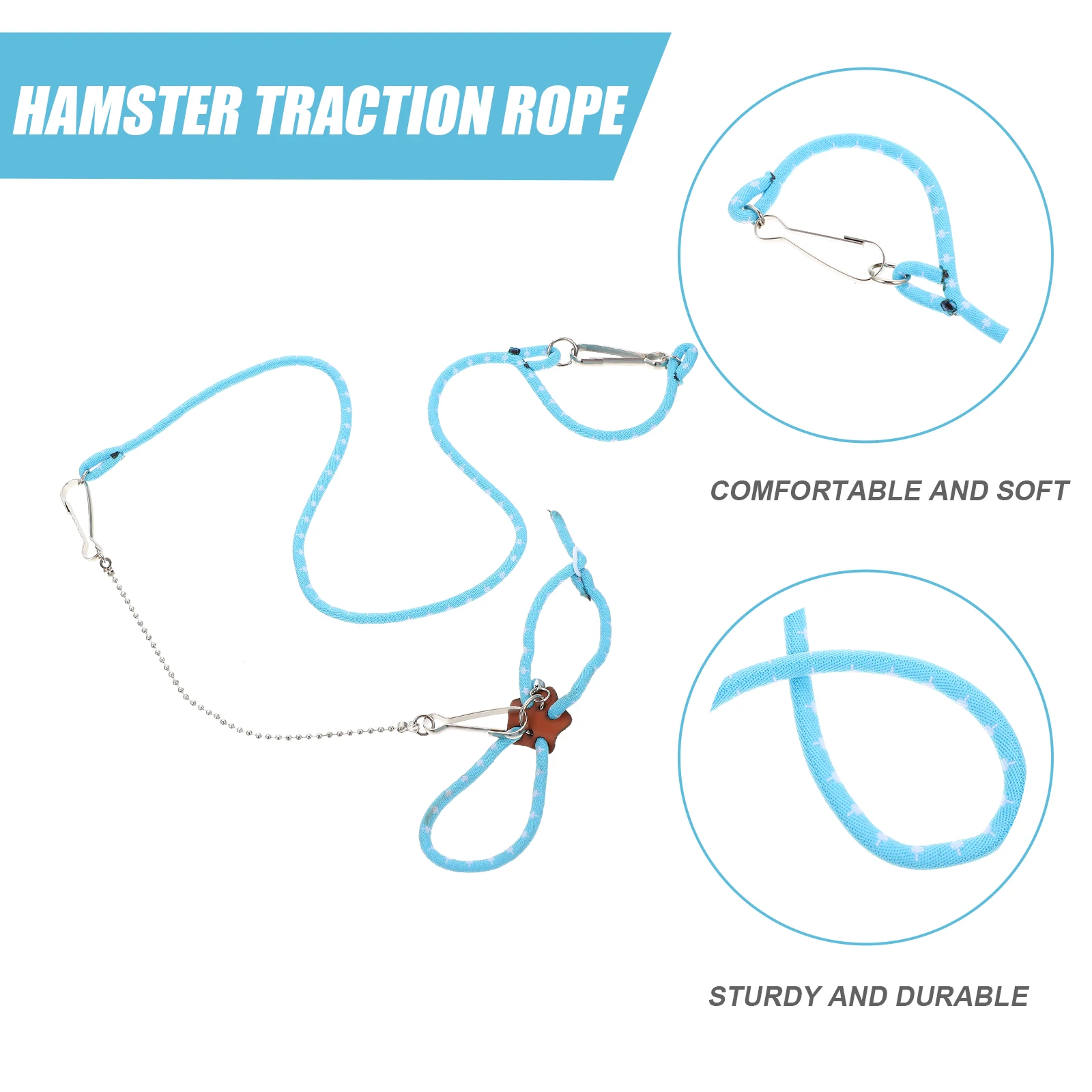 

Pet Traction Rope For Hamster Squirrel Rabbit Small Pet Outdoor Walking Leash Harness Training Rope Lightweight Guinea Pig Leash