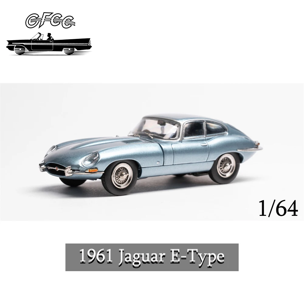 GFCC 1/64 1961 E-Type Model Car Vintage Sports Cars High Performance Diecast Toy Station Vehicle with Display Box For Adults