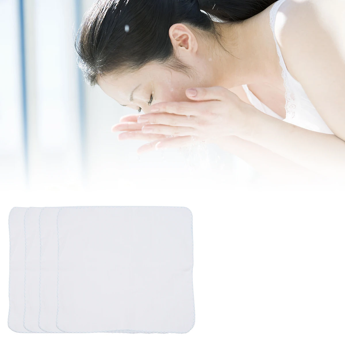 10 Buah Sapu Tangan Kain Kasa Katun Dua Lapis Handuk Air Liur Lembut dan Bernapas Penghilang Riasan Menyusui Bayi