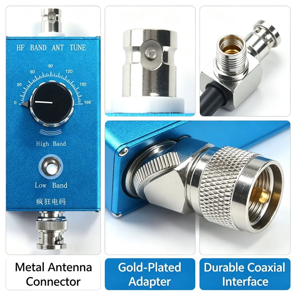 Portable Shortwave Transceiver (5-22 MHz) with FM Receiver (76-108 MHz), Adjustable Telescopic Antenna, 20W Tuner