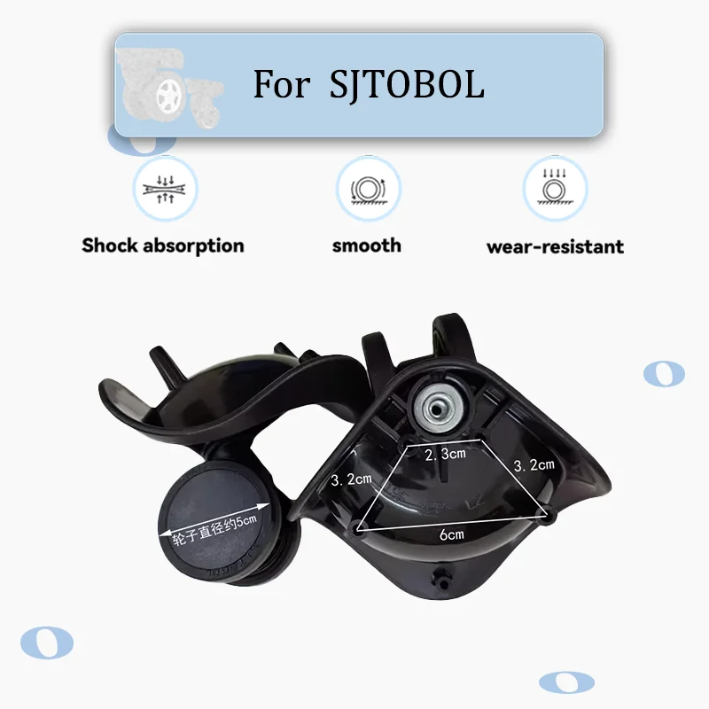 

For SJTOBOL T19F 360° Rotating Luggage Wheels Replacement Wear-resistant Mute Caster for Travel Suitcase Trolley Bag Repair