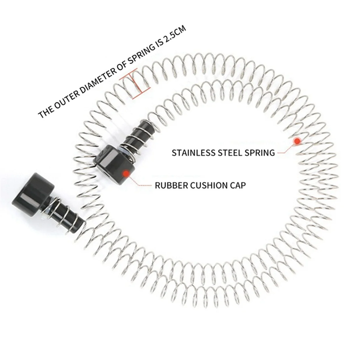 Aço inoxidável Zip Line Spring Brake, redutor de velocidade, Heavy Duty, 165cm