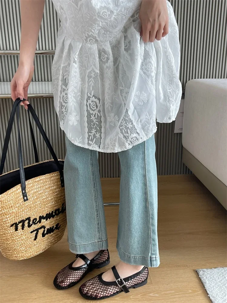 Eilyken Summer Designer Cosy Mesh Heels Women Flat Shoes Fashion Round Toe Buckle Strap Casual Outdoor Dress Sandals