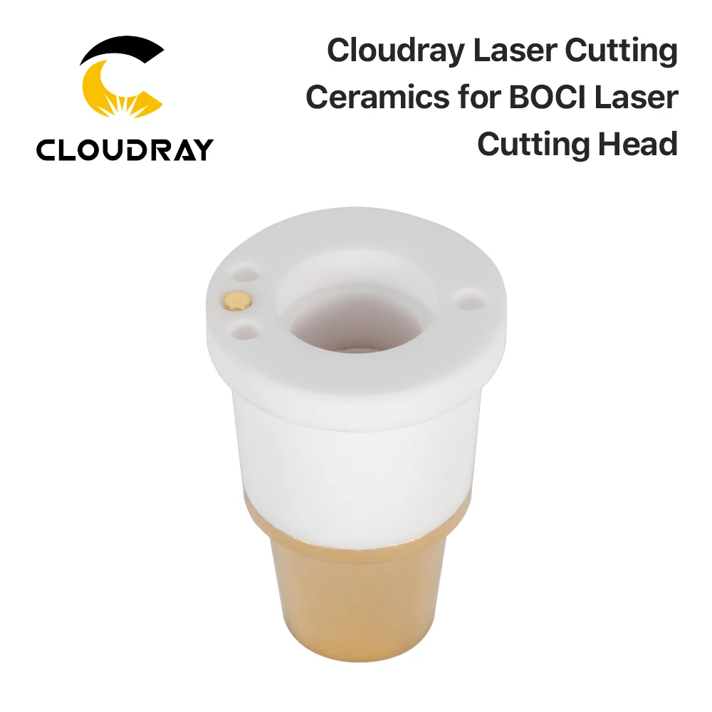 Cloudray Original BOCI Laser Cutting Ceramic D20 H28 M8 Nozzle Holder Nozzle Connect Ceramic Part for BOCI Laser Cutting Head