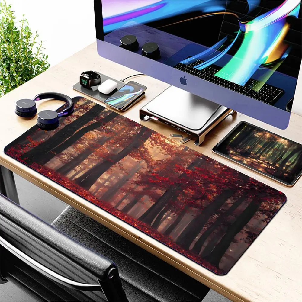 

Модный коврик для мыши с рисунком природного леса, настольный офисный коврик, беспроводная подушка, игровая мышь, аксессуары для ПК, коврик для компьютера G