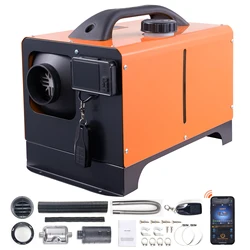 SucceBuy Diesel Air Heater 5/8KW 12V All in One Car Heater with Silencer Remote Control for Car Truck Boat Parking Diesel Heater
