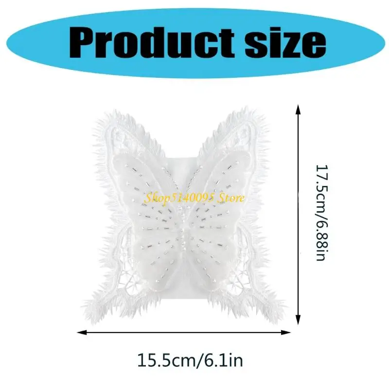 DXAE Художественный жемчуг бабочка аппликация кружевные ремесла для джинсов шарф шарф занавес