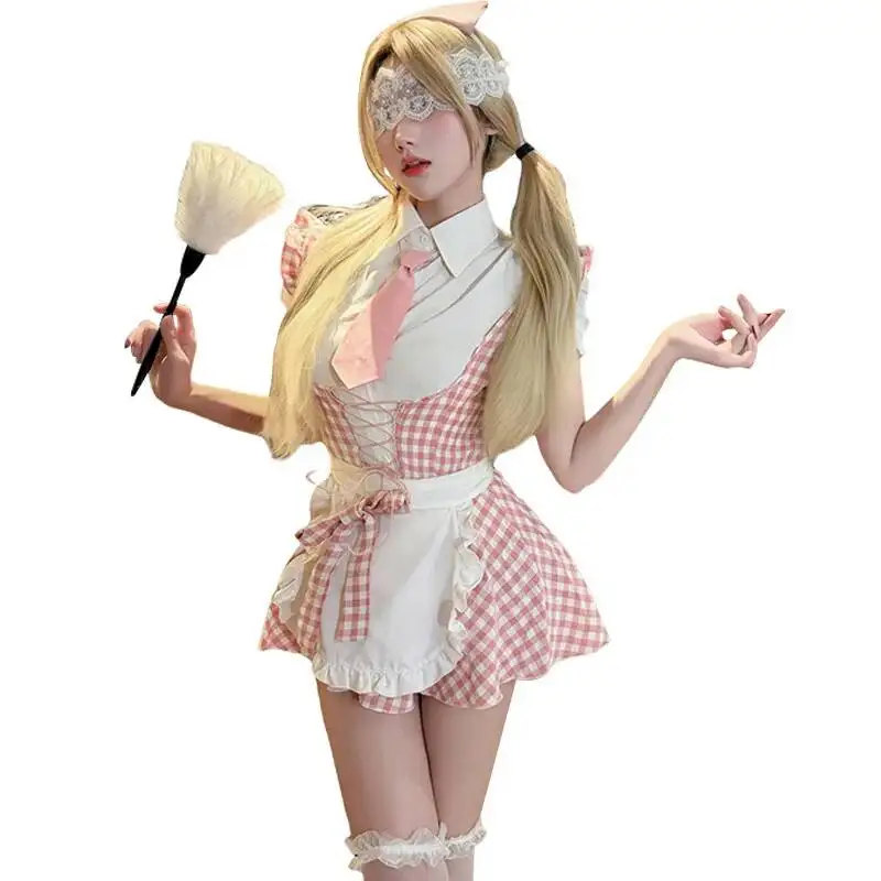 

Sexy Pure Desire Maid Outfit Cosplay Costume High-End Flirting Date Outfit Uniform Short Dress For Woman Sweet Cute Dress IGJ7