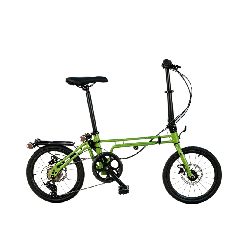 AliExpress NONE 16 Inch Folding Bike Pushable Compact Variable‑Speed Bikes Disc‑Brake Straight Handle Road Bicycle Colorful Commuting Cycling