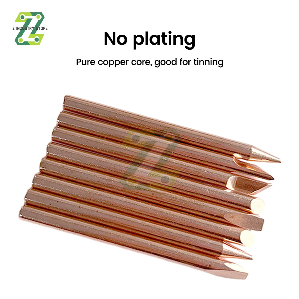 Externo Ferro de Solda de Calor Dicas 30w 40w 60w Não-magnético Pure Copper Soldagem Cabeça Usada para Soldagem Speaker Audio Pcs