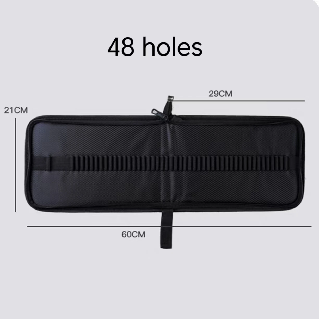 36/48/72/120 hole pen curtain black folding pencil case Color pencil pen insert Professional painting pencil bag student station