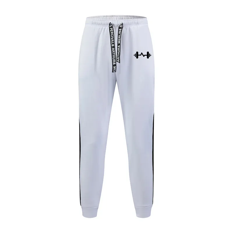 Dumbbel Print Men's Hooded Sweatshirt Sweatpants Us Streetwear Hip Hop Fashion Sportswear Hoodies Jogger Pants Fitness Outfit