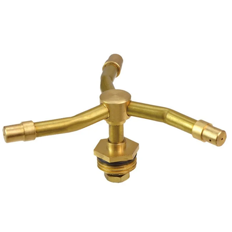 G1/2 Male Thread Brass Multiple Arms Rotating Lawn Sprinkler