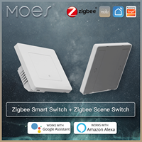 MOES New Star Ring Tuya Smart ZigBee3.0 Push Button Switch/Scene Switch Smart Life APP Remote Control Work with Alexa Google