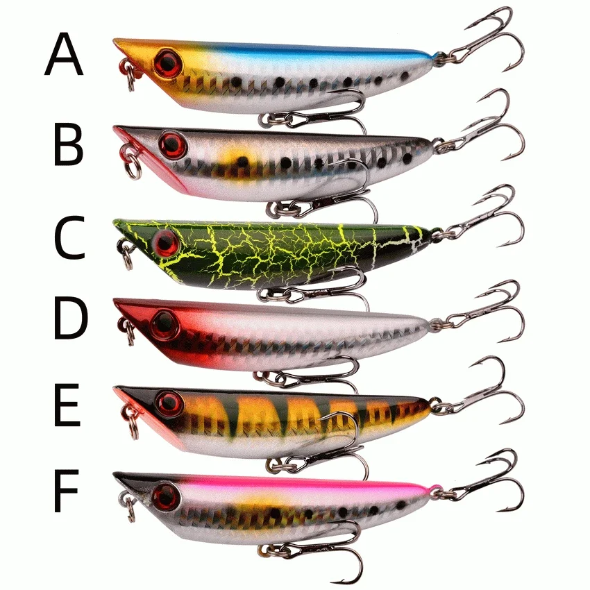 Big Popper Fishing Lure, 3D Eyes Bait, Topwater Crankbait, Wobblers Tackle, Japan Lures, Pesca Tackle, 8.3cm, 9g, 1 Pc