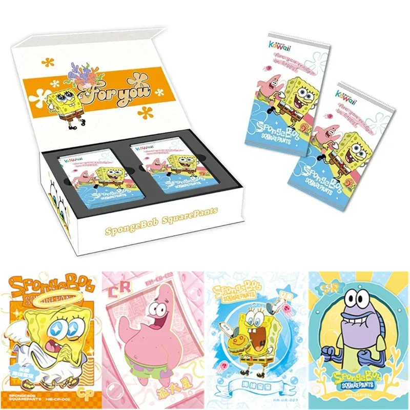 New Spongebob Card Bob Patrick Star Squidward Cute Card Exquisite Series Happy Ocean Trading Collection Card Kids Toys Gift